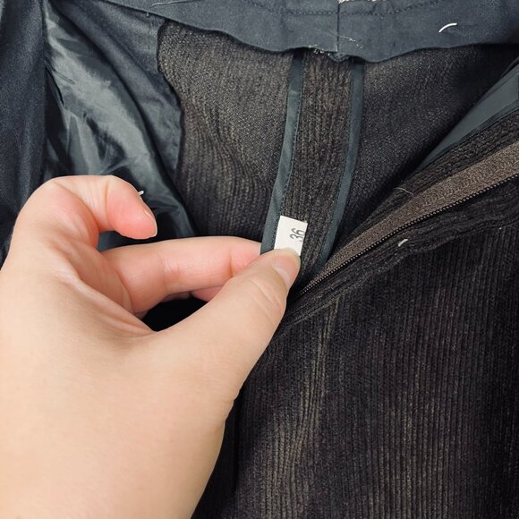 St. Croix Men's Brown Pleat Front Folded Cuff Business Corduroy Slack Pant 36 - Picture 4 of 10